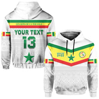 Custom Senegal Football 2022 Hoodie Champion Teranga Lions Mix African Pattern LT13 - Wonder Print Shop