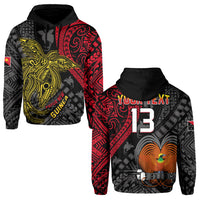 Custom Text and Number Papua New Guinea Hoodie Raggiana Birds Of Paradise Happy 47th Independence Day LT13 - Wonder Print Shop