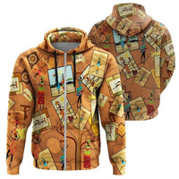 African Hoodie African Women Stam Zip Hoodie - Wonder Print Shop