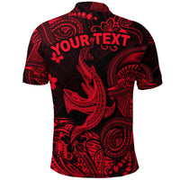 Custom Hawaii Shark Angry Polynesian Polo Shirt Unique Style Red LT8 - Wonder Print Shop