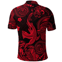 Hawaii Shark Angry Polynesian Polo Shirt Unique Style Red LT8 - Wonder Print Shop