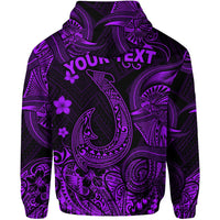 Custom Hawaii Fish Hook Polynesian Zip Hoodie Unique Style Purple LT8 - Wonder Print Shop