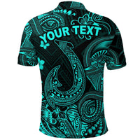 Custom Hawaii Fish Hook Polynesian Polo Shirt Unique Style Turquoise LT8 - Wonder Print Shop