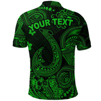 Custom Hawaii Fish Hook Polynesian Polo Shirt Unique Style Green LT8 - Wonder Print Shop