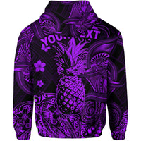 Custom Hawaii Pineapple Polynesian Hoodie Unique Style Purple LT8 - Wonder Print Shop