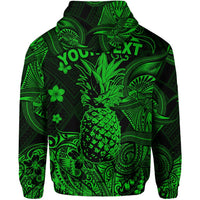 Custom Hawaii Pineapple Polynesian Hoodie Unique Style Green LT8 - Wonder Print Shop