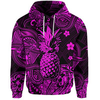 Custom Hawaii Pineapple Polynesian Hoodie Unique Style Pink LT8 - Wonder Print Shop