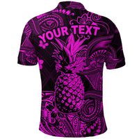 Custom Hawaii Pineapple Polynesian Polo Shirt Unique Style Pink LT8 - Wonder Print Shop