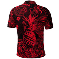 Hawaii Pineapple Polynesian Polo Shirt Unique Style Red LT8 - Wonder Print Shop