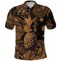 Hawaii Pineapple Polynesian Polo Shirt Unique Style Gold LT8 - Wonder Print Shop