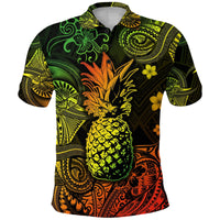Custom Hawaii Pineapple Polynesian Polo Shirt Unique Style Reggae LT8 - Wonder Print Shop
