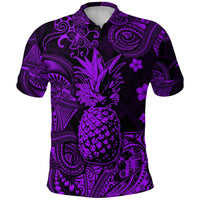 Custom Hawaii Pineapple Polynesian Polo Shirt Unique Style Purple LT8 - Wonder Print Shop