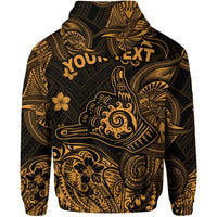 Custom Hawaii Shaka Polynesian Zip Hoodie Unique Style Gold LT8 - Wonder Print Shop