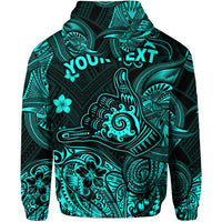 Custom Hawaii Shaka Polynesian Zip Hoodie Unique Style Turquoise LT8 - Wonder Print Shop