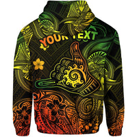 Custom Hawaii Shaka Polynesian Zip Hoodie Unique Style Reggae LT8 - Wonder Print Shop