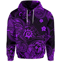 Custom Hawaii Shaka Polynesian Hoodie Unique Style Purple LT8 - Wonder Print Shop