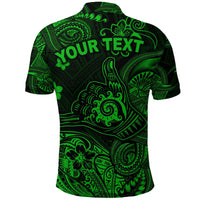 Custom Hawaii Shaka Polynesian Polo Shirt Unique Style Green LT8 - Wonder Print Shop