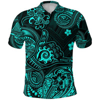 Custom Hawaii Shaka Polynesian Polo Shirt Unique Style Turquoise LT8 - Wonder Print Shop