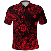 Adam Chacon Hawaii Shaka Polynesian Polo Shirt Unique Style Red LT8 - Wonder Print Shop