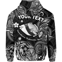 Custom Hawaii State Fish Humuhumu Nukunuku Apuaa Polynesian Zip Hoodie Unique Style Black LT8 - Wonder Print Shop