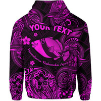 Custom Hawaii State Fish Humuhumu Nukunuku Apuaa Polynesian Zip Hoodie Unique Style Pink LT8 - Wonder Print Shop