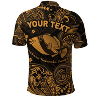 Custom Hawaii State Fish: Humuhumu Nukunuku Apuaa Polynesian Polo Shirt Unique Style Gold LT8 - Wonder Print Shop