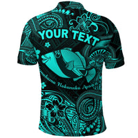 Custom Hawaii State Fish: Humuhumu Nukunuku Apuaa Polynesian Polo Shirt Unique Style Turquoise LT8 - Wonder Print Shop
