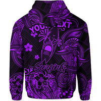 Custom Hawaii Surfing Polynesian Zip Hoodie Unique Style Purple LT8 - Wonder Print Shop