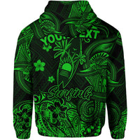 Custom Hawaii Surfing Polynesian Hoodie Unique Style Green LT8 - Wonder Print Shop