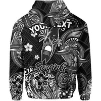 Custom Hawaii Surfing Polynesian Zip Hoodie Unique Style Black LT8 - Wonder Print Shop