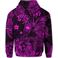Custom Hawaii Surfing Polynesian Hoodie Unique Style Pink LT8 - Wonder Print Shop