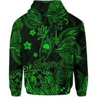 Hawaii Surfing Polynesian Hoodie Unique Style Green LT8 - Wonder Print Shop