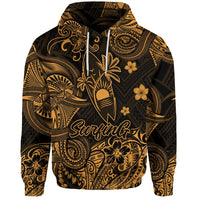 Custom Hawaii Surfing Polynesian Hoodie Unique Style Gold LT8 - Wonder Print Shop