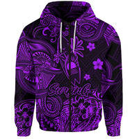 Custom Hawaii Surfing Polynesian Zip Hoodie Unique Style Purple LT8 - Wonder Print Shop