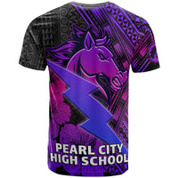 Custom Hawaii T Shirt Pearl City High School Horse and Thunder Hibiscus Polynesian LT10 - Wonder Print Shop