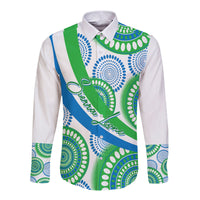 Sierra Leone Personalised Long Sleeves Button Shirt Ankara Style - Wonder Print Shop