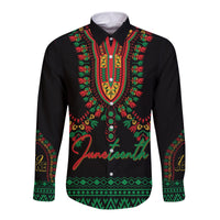 Juneteenth Dashiki Personalised Long Sleeves Button Shirt Freedom United - Pan - African Flag - Wonder Print Shop