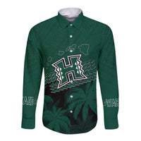 Personalised Hawaii Rainbow Warriors Long Sleeves Button Shirt Laau Pama - Wonder Print Shop