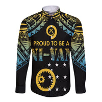 Vanuatu Proud To Be A Ni-Van - Polynesian Pattern Long Sleeves Button Shirt - Sanma Province - Wonder Print Shop