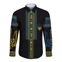 Ukraine Folk Patterns Folk Pattern Long Sleeves Button Shirt Slava Ukraini - Wonder Print Shop