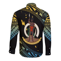 Vanuatu Proud To Be A Ni-Van - Polynesian Pattern Long Sleeves Button Shirt - Sanma Province - Wonder Print Shop