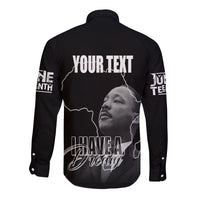 Juneteenth MLK Personalised Long Sleeves Button Shirt Freedom Day - Wonder Print Shop