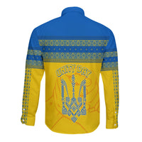 Ukraine Unity Day Long Sleeves Button Shirt Folk Style - Wonder Print Shop