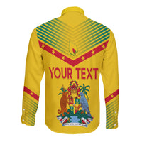 Grenada Independence Day Long Sleeves Button Shirt Geometric Style Ver 02 - Wonder Print Shop