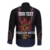 Juneteenth Dashiki Personalised Long Sleeves Button Shirt Freedom United - Wonder Print Shop