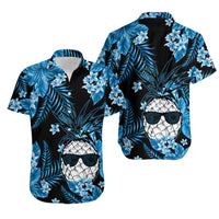 Hawaii Summer Colorful Pineapple Matching Hawaiian Shirt And Dress Light Blue LT6 - Wonder Print Shop