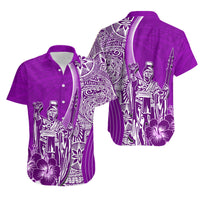 Hawaiian King Kamehameha Matching Hawaiian Shirt And Dress Vibe Purple Style LT6 - Wonder Print Shop