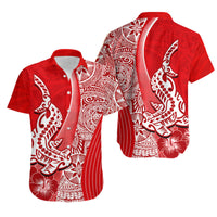 Hawaiian Shark Polynesian Matching Hawaiian Shirt And Dress Vibe Red Style LT6 - Wonder Print Shop