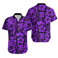 Aloha Hawaii Flowers Summer Matching Hawaiian Shirt And Dress Purple LT6 - Wonder Print Shop