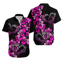 Polynesian Valentine Matching Hawaiian Shirt And Dress Hibiscus Flowers Pink Style LT6 - Wonder Print Shop